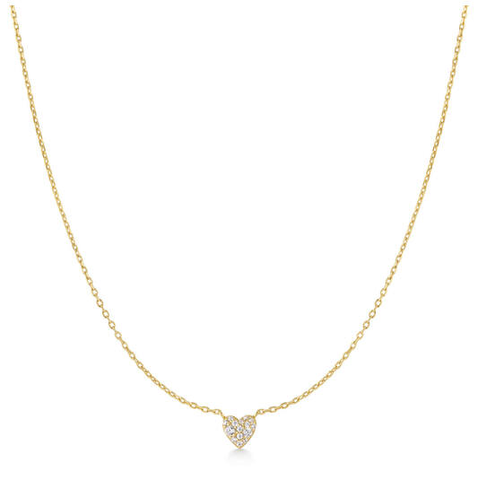  Starlit Drops - Link necklaces - Silver / 14kt GP - Zirconia - 48cm